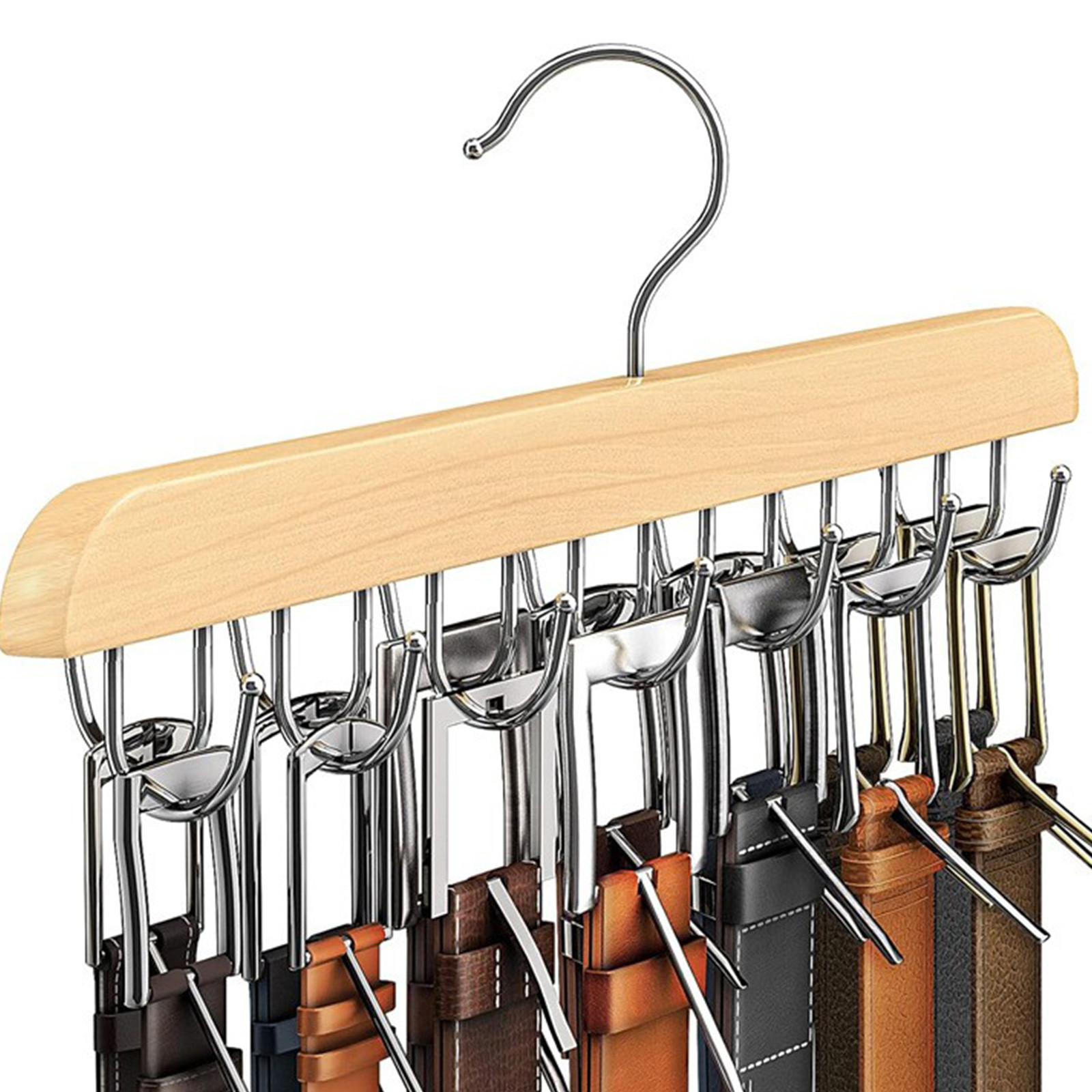 Men'S Accessories Wardrobe - Wooden Belt Rack Women Storage Hangers