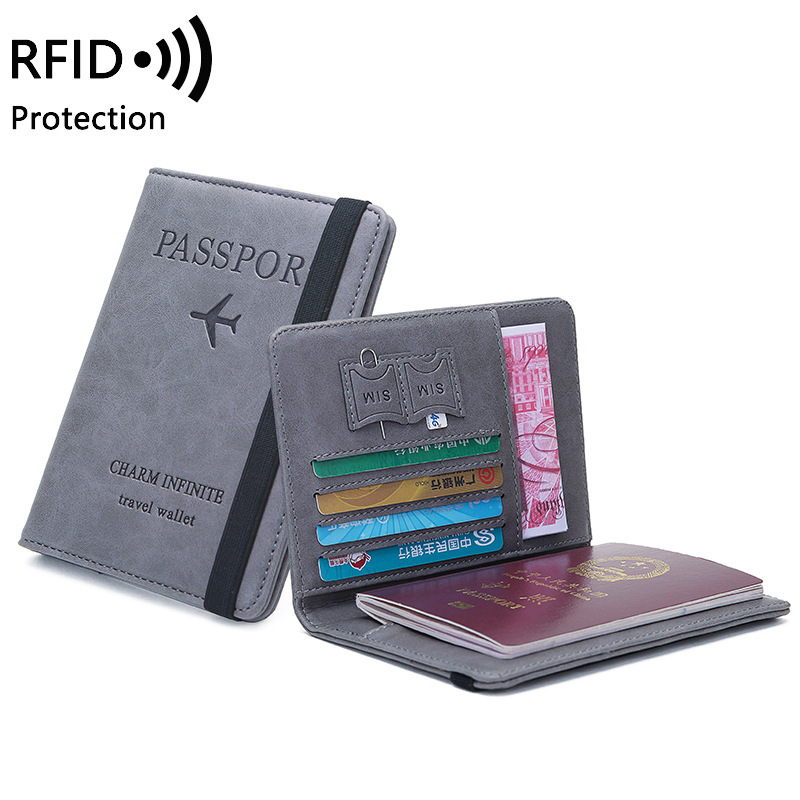 Passport Wallet Rfid - Bộ Thun Da Hộ Chiếu Passport