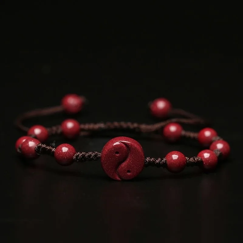 Bracelet Beaded Men - Tùy Chỉnh Màu Đỏ Tự Nhiên