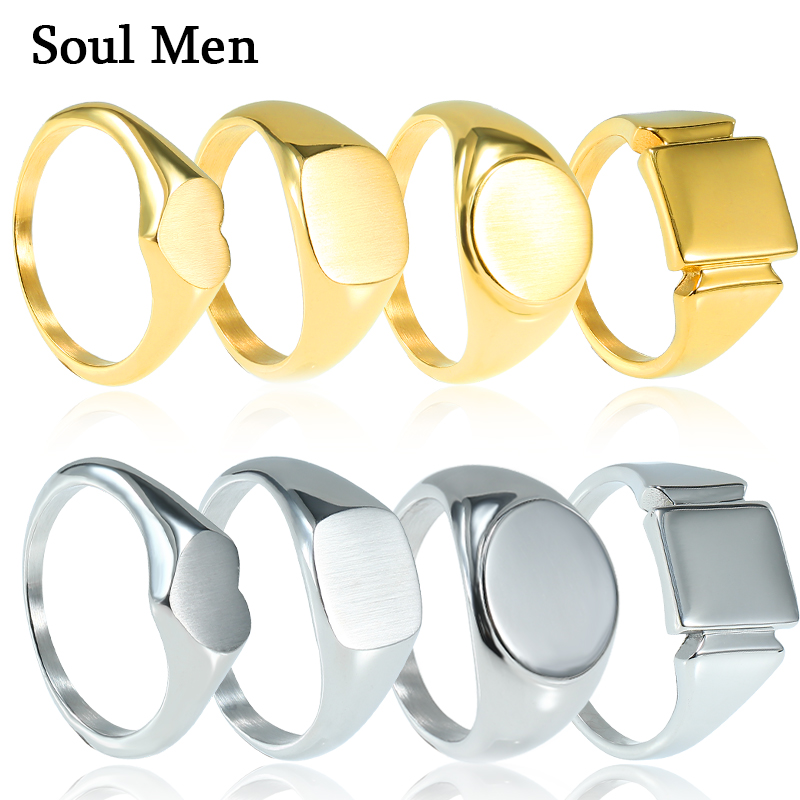 Signet Ring Men - Linh Hồn Nam Thép Titan Nhẫn