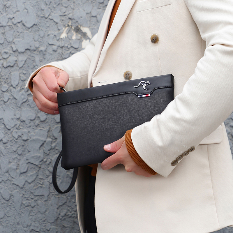 Men Accessories Box - PU Leather Male Money Handbag Casual