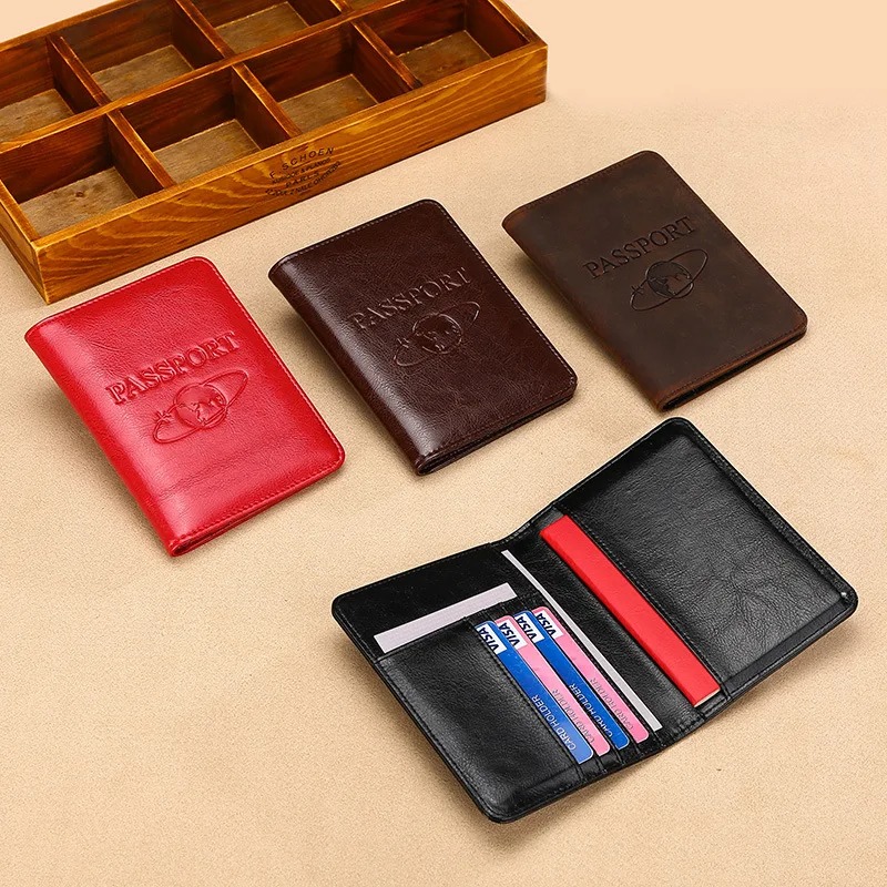 Unisex Genuine Leather Passpor - đánh giá và giá Passport Wallet Rfid