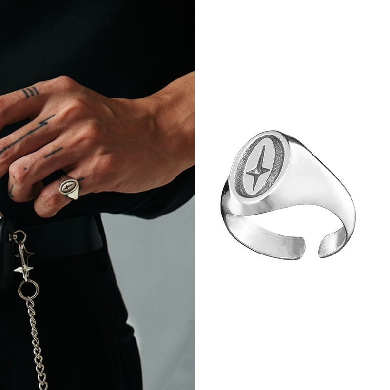 Minimalist North Star Signet O - đánh giá và giá Signet Ring Men