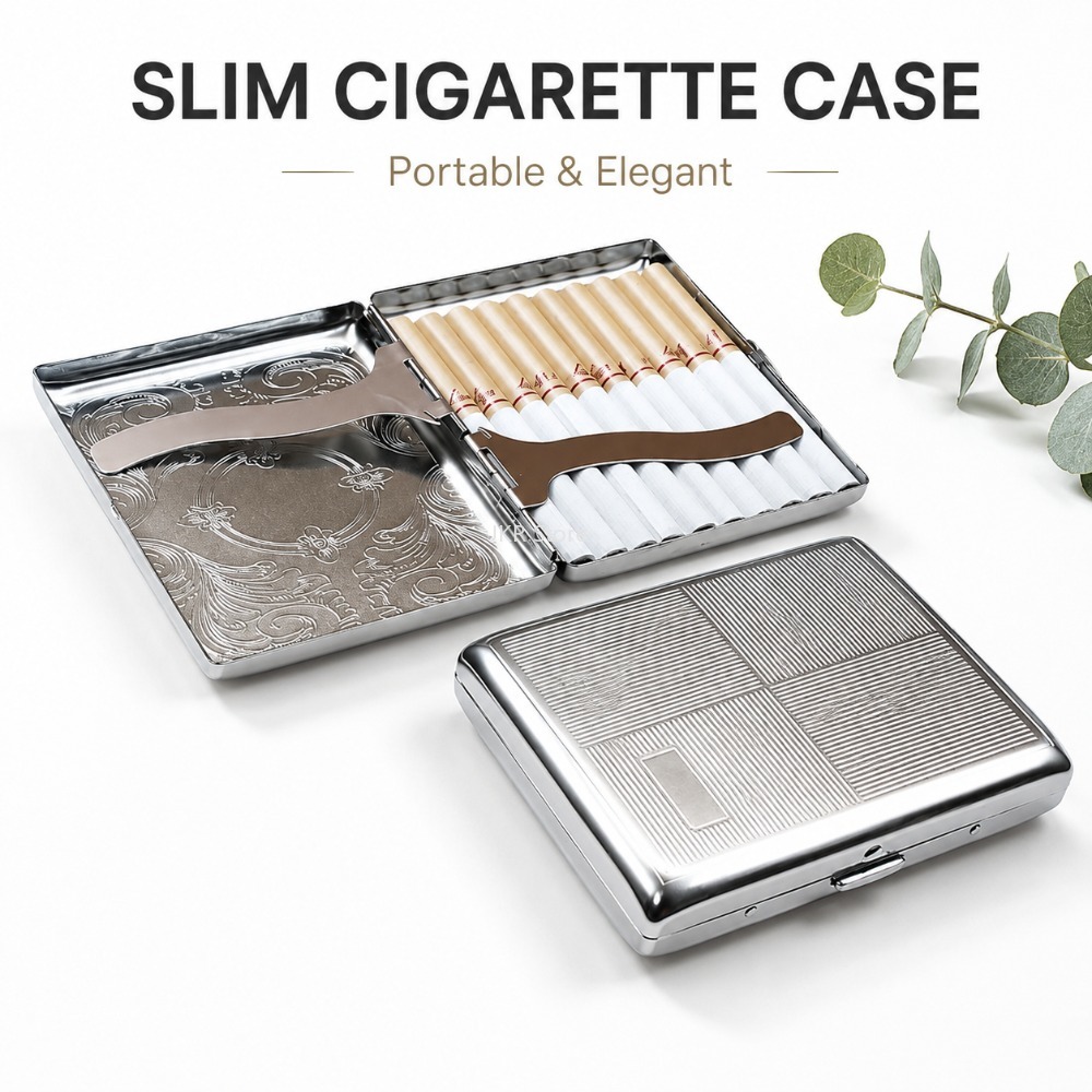 Stainless Steel Cigarette Box  - đánh giá và giá Men Accessories Box