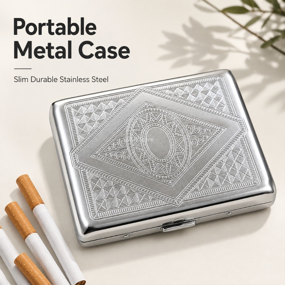 Stainless Steel Cigarette Box  - đánh giá và giá Men Accessories Box