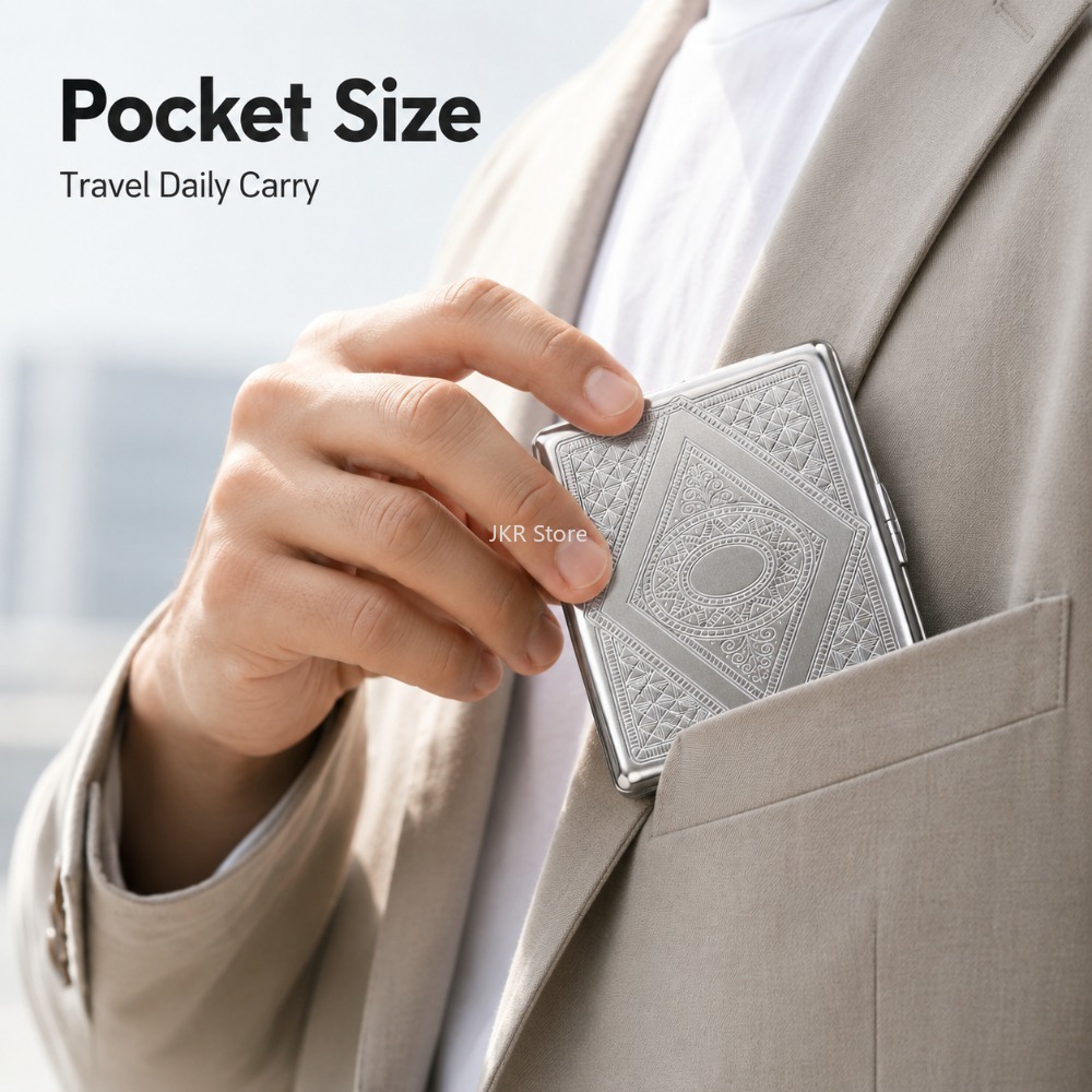 Stainless Steel Cigarette Box  - đánh giá và giá Men Accessories Box