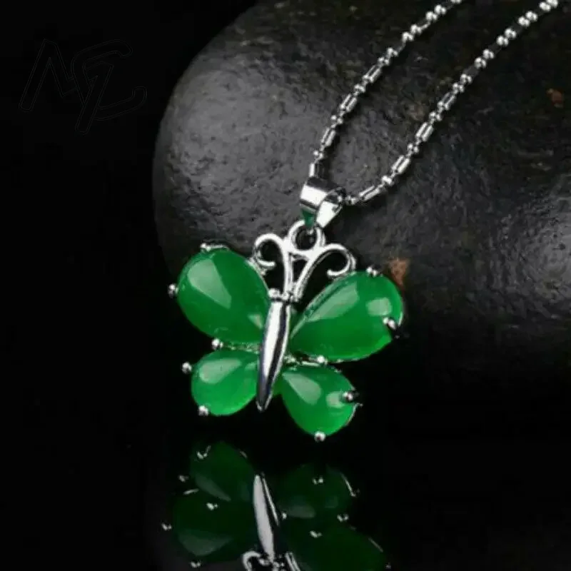 S925 Silver Green Jade Butterf - đánh giá và giá Men Accessories In Silver