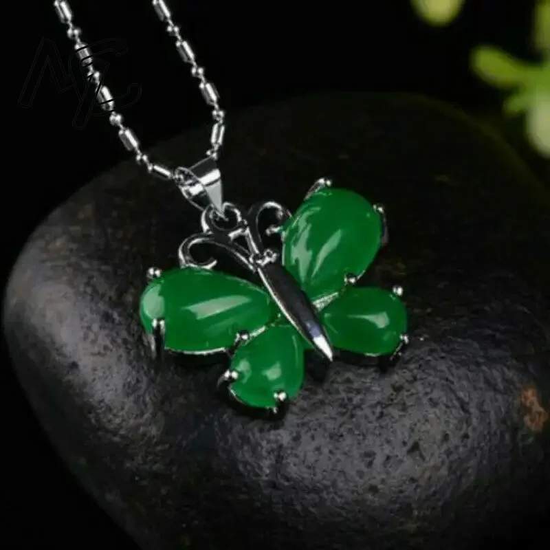 S925 Silver Green Jade Butterf - đánh giá và giá Men Accessories In Silver