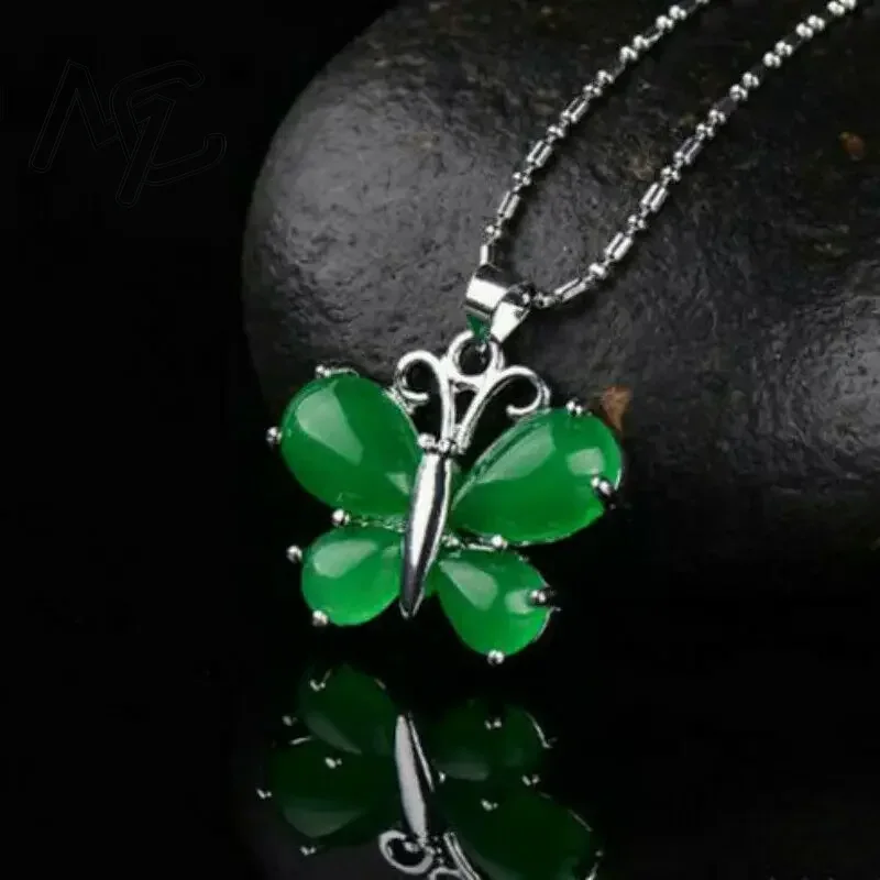 S925 Silver Green Jade Butterf - đánh giá và giá Men Accessories In Silver