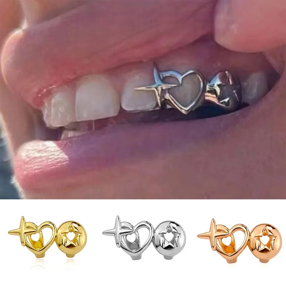 Punk Hip Hop Hollow Heart Teet - đánh giá và giá Men Accessories In Silver