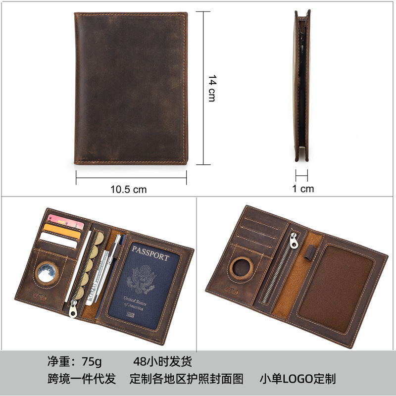 Custom Logo Genuine Leather Sl - đánh giá và giá Passport Wallet Rfid