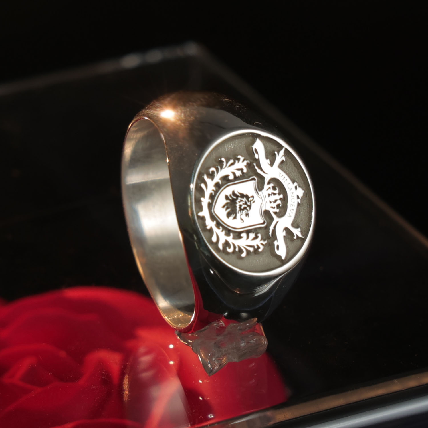 17mm Round 925 Solid Silver Me - đánh giá và giá Signet Ring Men
